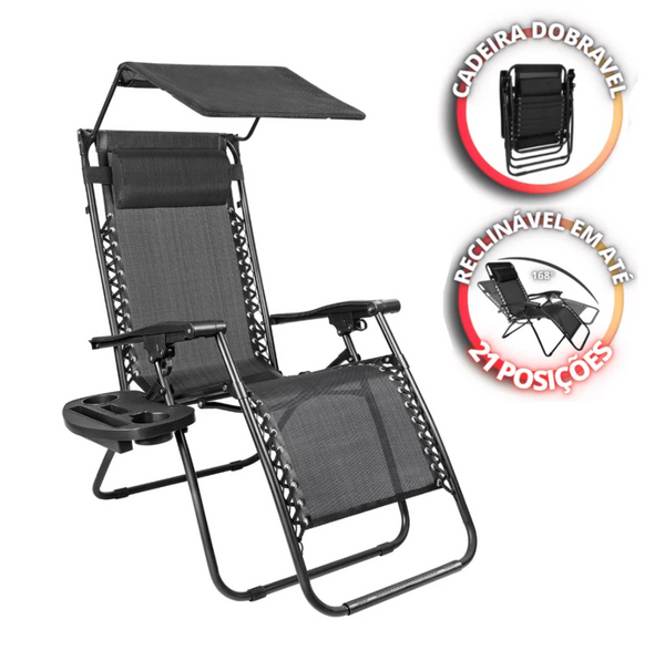 OrtoComfort Max – Cadeira Dobrável Super Reforçada (150kg) + Brindes
